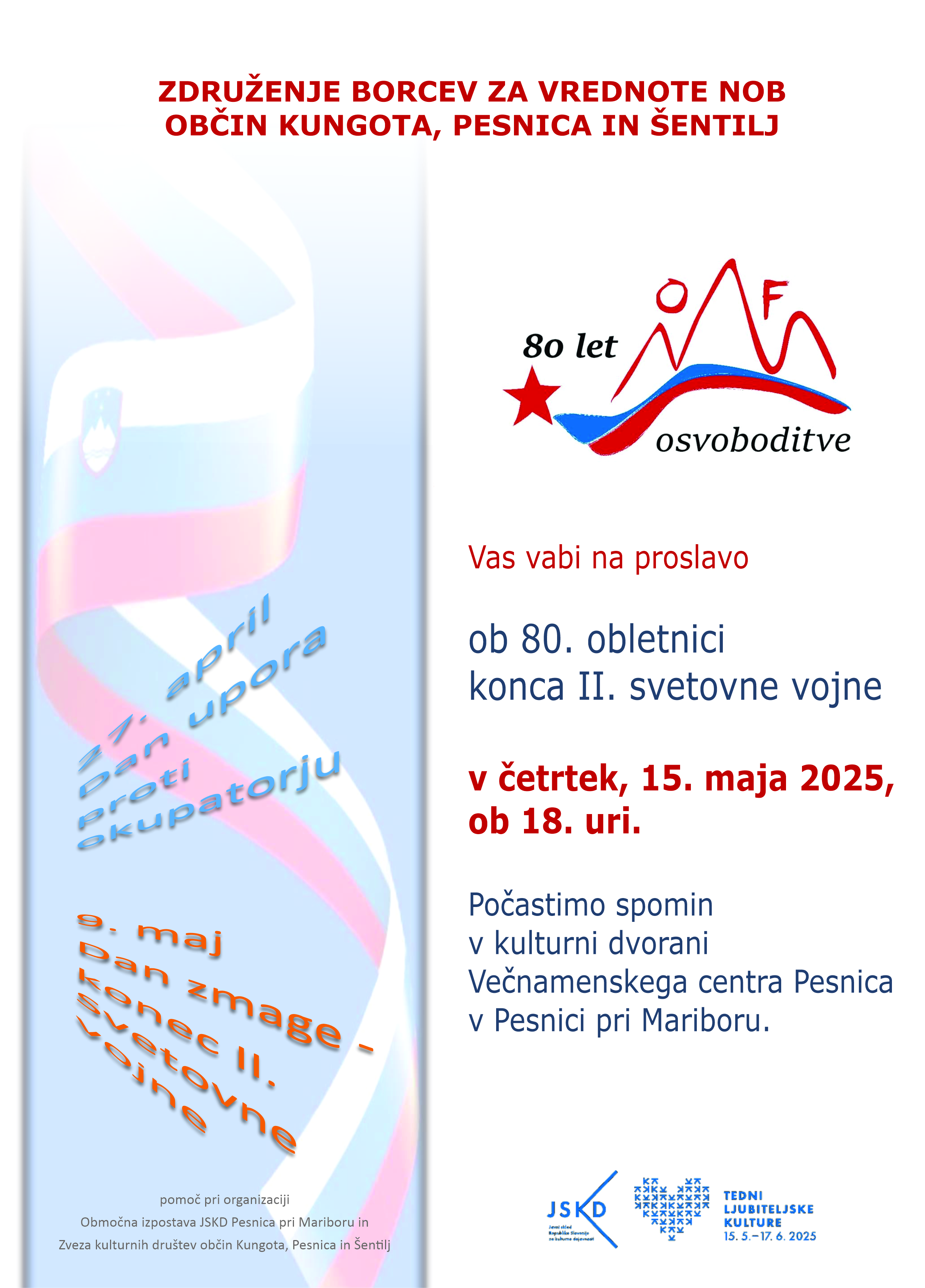 vabilo 80 let konca vojne